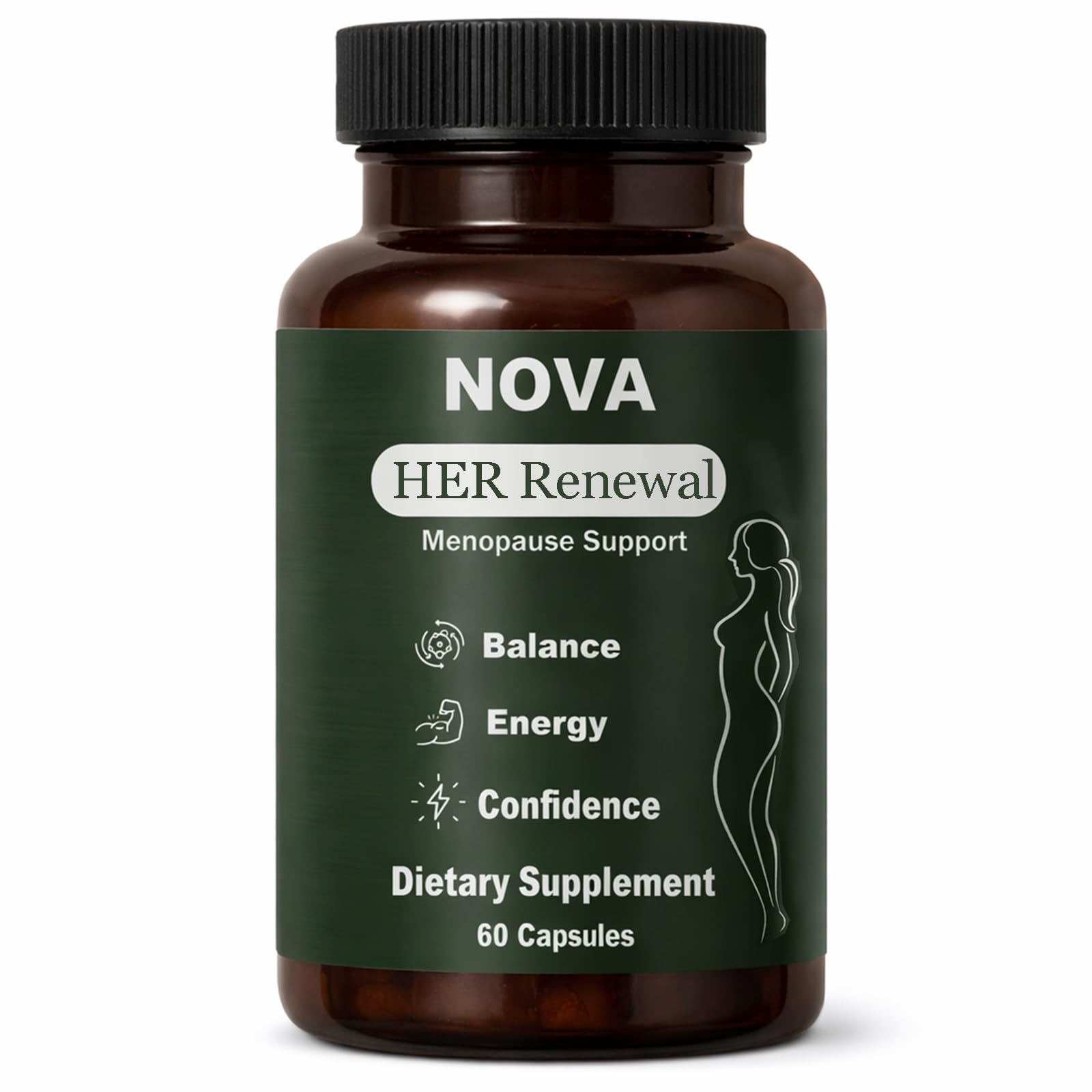 DFTLUUE NOVA Menopause Relief Support for Her - Probiotic Estrogen Balance Formula with Curcuminoids & Botanical Extracts – Supports Hormonal Balance, Comfort & Daily Well-Being – 60 Capsules (1) DFTLUUE buy supplements canada