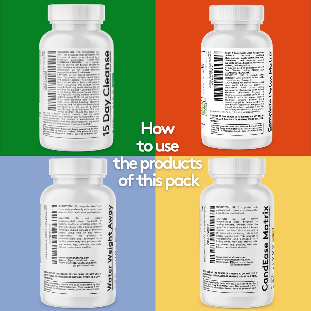 Youth & Tonic Complete Body Detox for Cleanse, Normal Acidity Gut Level and Water Youth & Tonic buy supplements canada