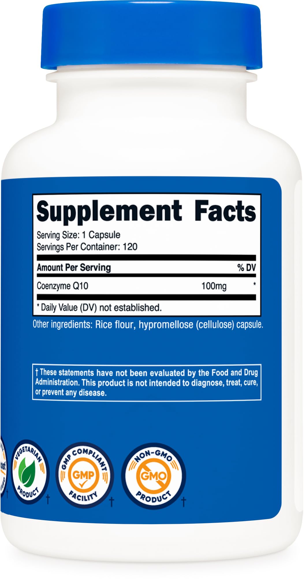 Nutricost CoQ10 100mg, 120 Vegetarian Capsules, 120 Servings - High Absorption, Vegetarian, Non-GMO, Coenzyme Q10 Nutricost buy supplements canada