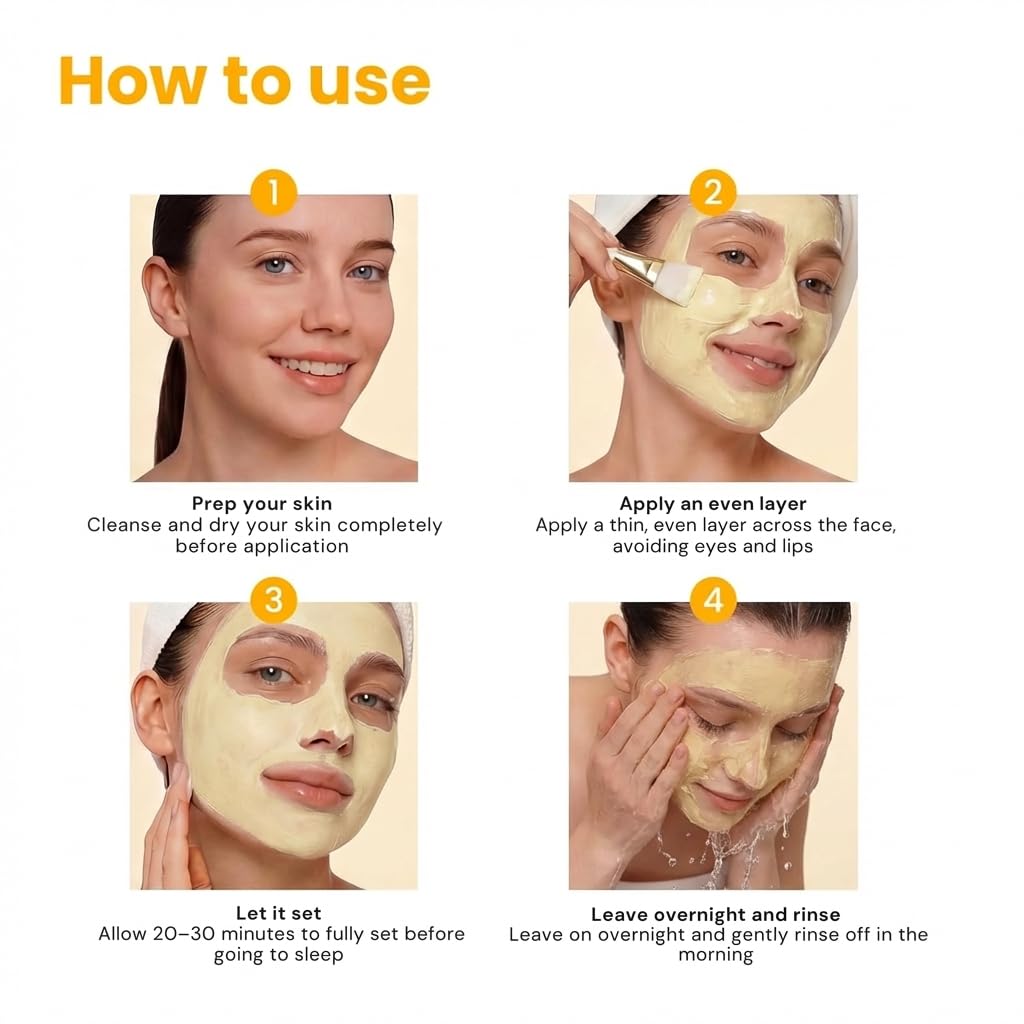 QUIA Turmeric + Kojic Acid Overnight Wrapping Mask – Hydration Mask for Glowing Skin QUIA Beauty buy supplements canada