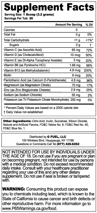 G Fuel Naruto Sage Mode Electrolytes Powder, Water Mix for Hydration, Energy and Focus G fuel buy supplements canada
