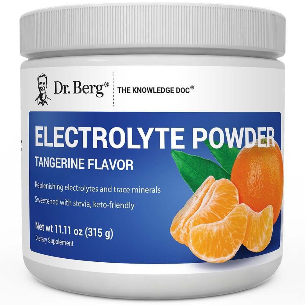 Dr. Berg Zero Sugar Hydration Keto Electrolyte Powder - Enhanced w/ 1000 mg of Potassium & Real Pink Himalayan Salt (NOT Table Salt) - Tangerine Flavor Hydration Drink Mix Supplement - 50 Servings Dr. Berg Nutritionals buy supplements canada
