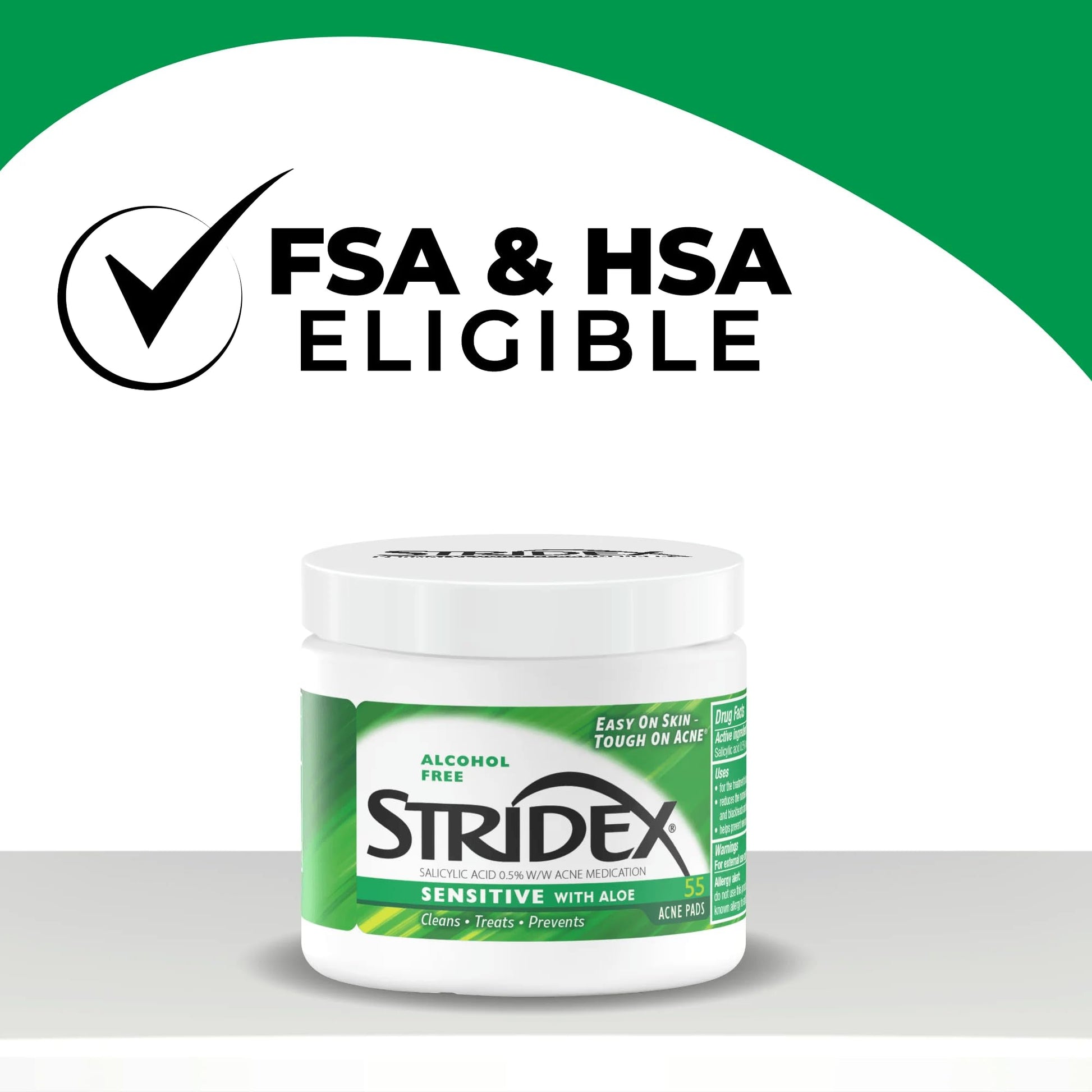 Stridex Acne Pads Sensitive With Aloe 55 Count Alcohol-Free Stridex buy supplements canada