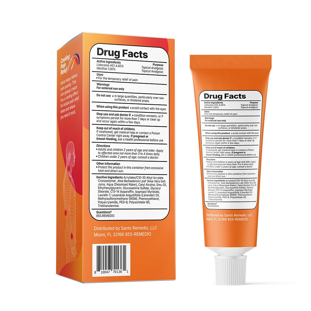 Santo Remedio Pain Relief Cream with Lidocaine & Menthol, Fast-Absorbing Non-Greasy Topical for Joint & Muscle Pain, Joint Support with MSM & Glucosamine, by Dr. Juan Rivera Santo Remedio buy supplements canada
