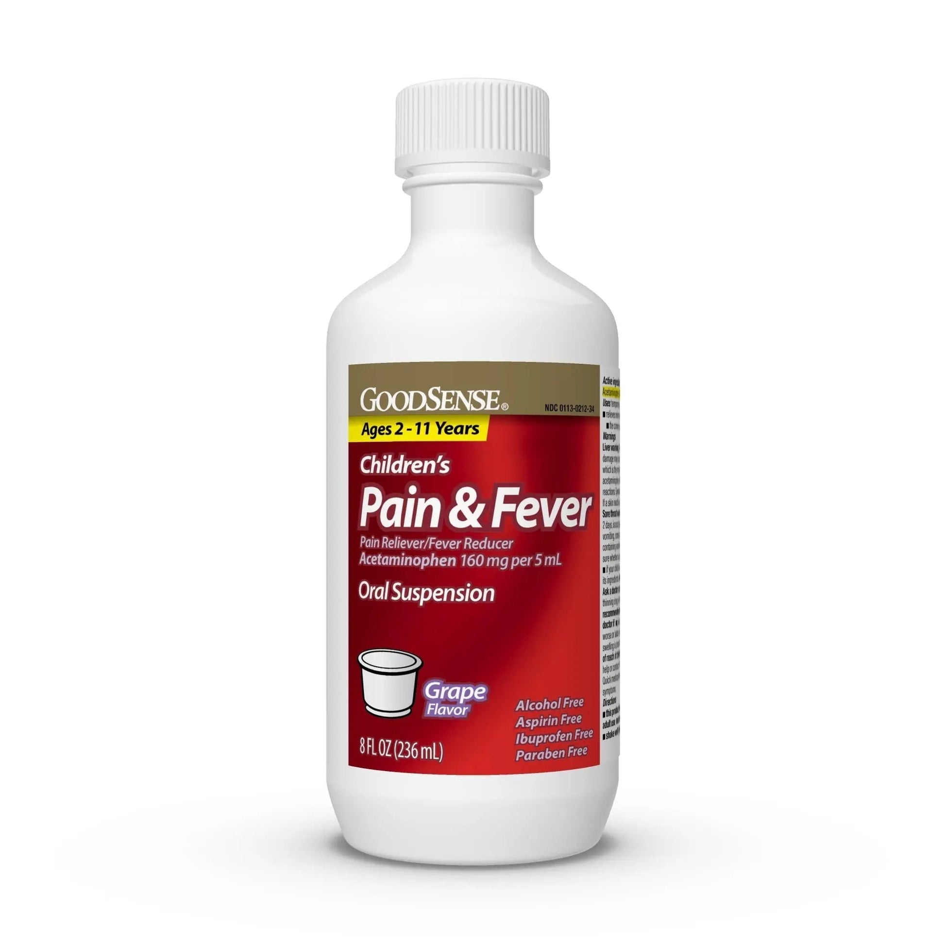 GoodSense Children's Pain and Fever, Acetaminophen 160 mg per 5 mL Oral Suspension, Grape Flavor, 8 FL OZ GoodSense buy supplements canada