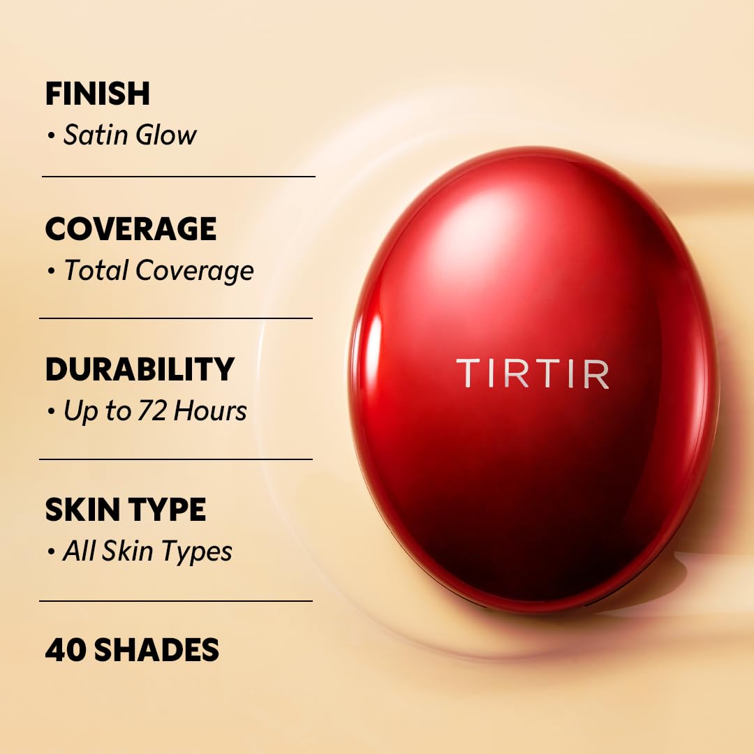 [*Mini Size*] TIRTIR Mask Fit Red Cushion Foundation | Full coverage, Weightless, Skin fit, Satin Glow Finish, Korean Makeup BB Foundation, beauty, Tattoo cover up, Buildable (#23N Sand / 0.15 Fl Oz) TIRTIR buy supplements canada