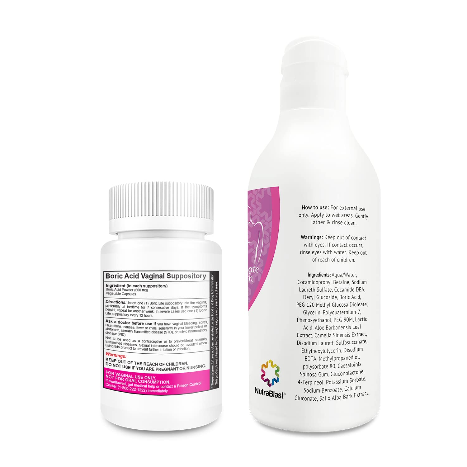 NutraBlast Boric Acid Vaginal Suppositories and So Fresh & Clean | Supports Odor Control NutraBlast buy supplements canada