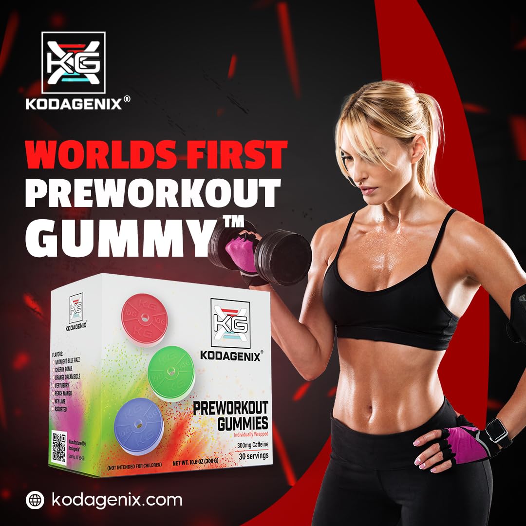 Kodagenix Pre Workout Gummies for Men and Women with Caffeine, L-Citrulline and Beta Kodagenix buy supplements canada