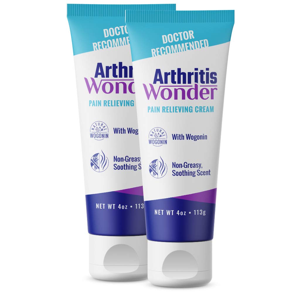 Arthritis Wonder Pain Relief Cream, 4 oz – Arthritis Pain Relief Cream for Hand, Knee, Foot and Wrist Joints – Fast-Acting, Deep Penetrating, Non-Greasy Formula with Natural Wogonin - 2 Pack Arthritis Wonder buy supplements canada