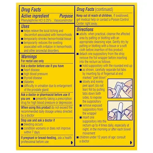 Preparation H Hemorrhoid Suppositories For Itching And Discomfort Relief - 12 Count (Pack of 1) Preparation H buy supplements canada