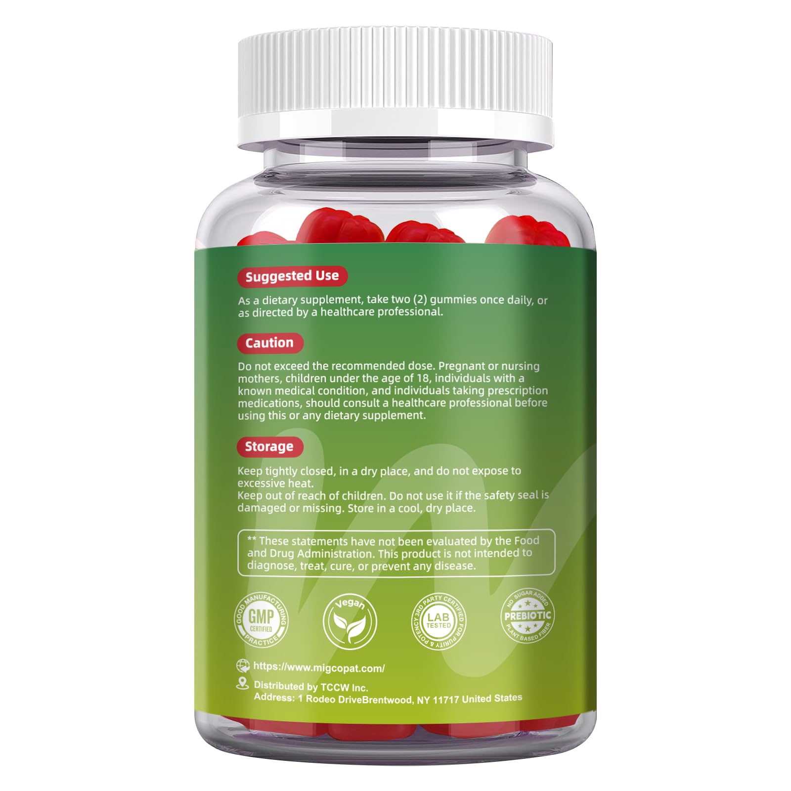 Migcopat Pre Post Probiotics Gummies, Probiotic Prebiotic Postbiotic Digestive Enzymes with Fiber, 120 Billion CFU Probiotics - Digestive Health Migcopat buy supplements canada