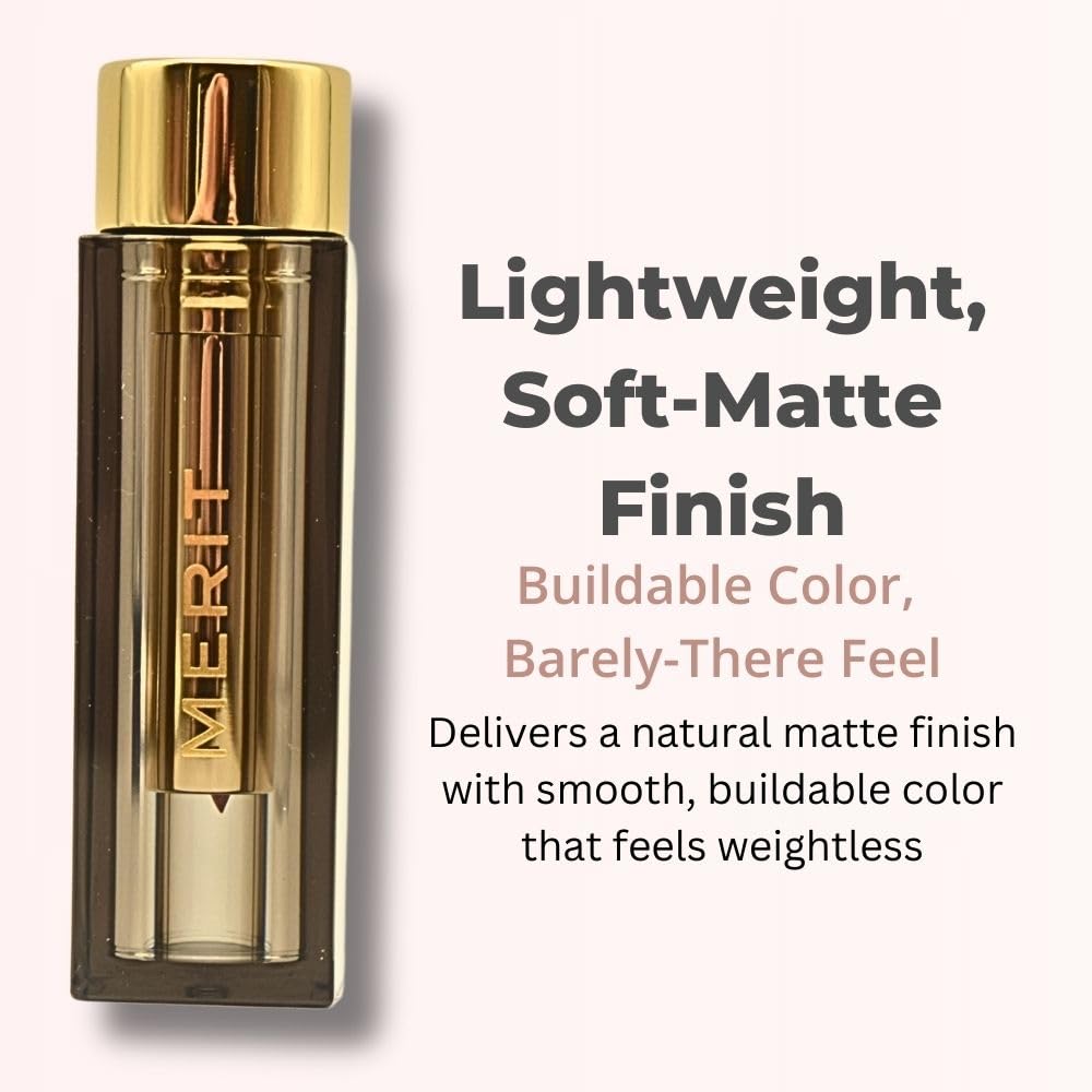 Merit Signature Lip Lightweight Matte Lipstick - 0.10 oz / 3 g (Classic (neutral), standard) Merit buy supplements canada