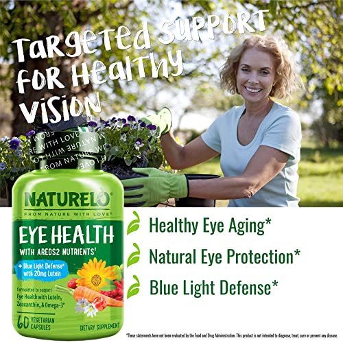 NATURELO Eye Vitamins - AREDS 2 Formula Nutrients with Lutein, Zeaxan NATURELO buy supplements canada