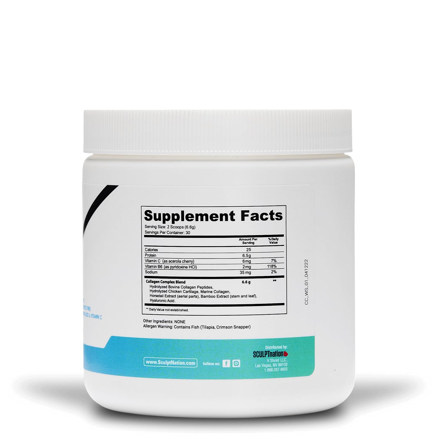 Sculpt Nation by V Shred Collagen Peptides Powder - Types I, II, and III Collagen Plus Sculpt Nation buy supplements canada