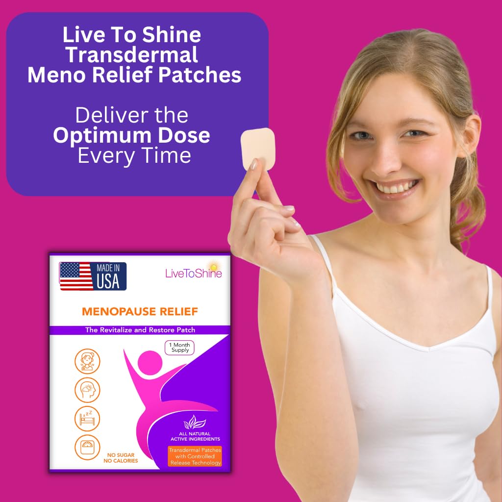 Menopause & Perimenopause Relief Patch for Women – Hot Flash, Mood & Symptom Support – Black Cohosh, Ashwagandha & More – 30 Topical Patches – USA Made by Live to Shine Live To Shine buy supplements canada