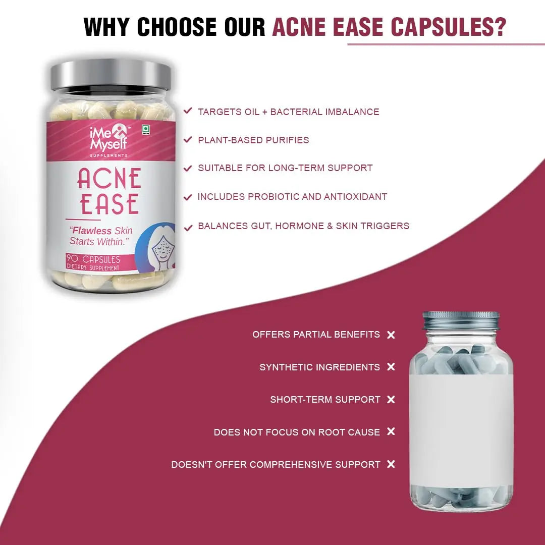 iMeMyself Clear Skin Support | 90 Capsules – with Zinc, Vitamin A, Niacinamide, Berberine, Glutathione, Neem, Probiotics, Green Tea & Herbal Extracts iMeMyself buy supplements canada