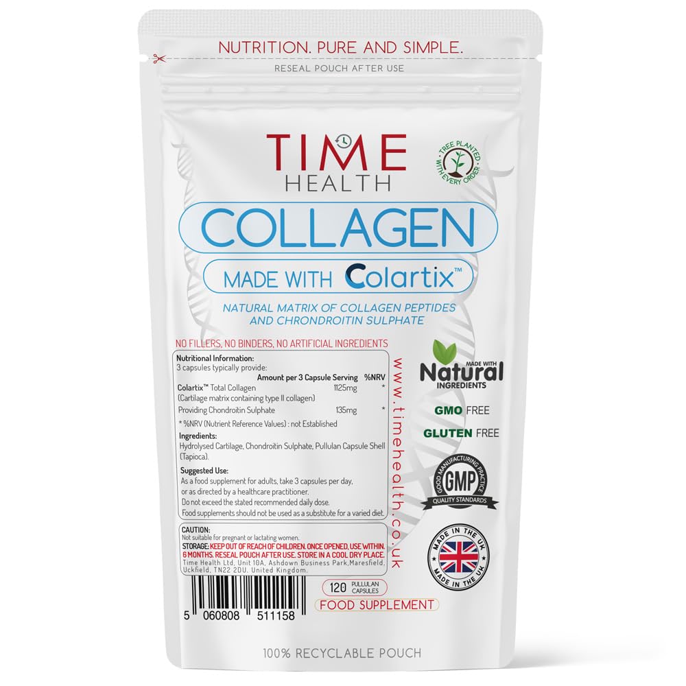 New: Colartix™ Collagen - 120 Capsules - Joint Specific Type II Collagen from Cartilage Time Health buy supplements canada