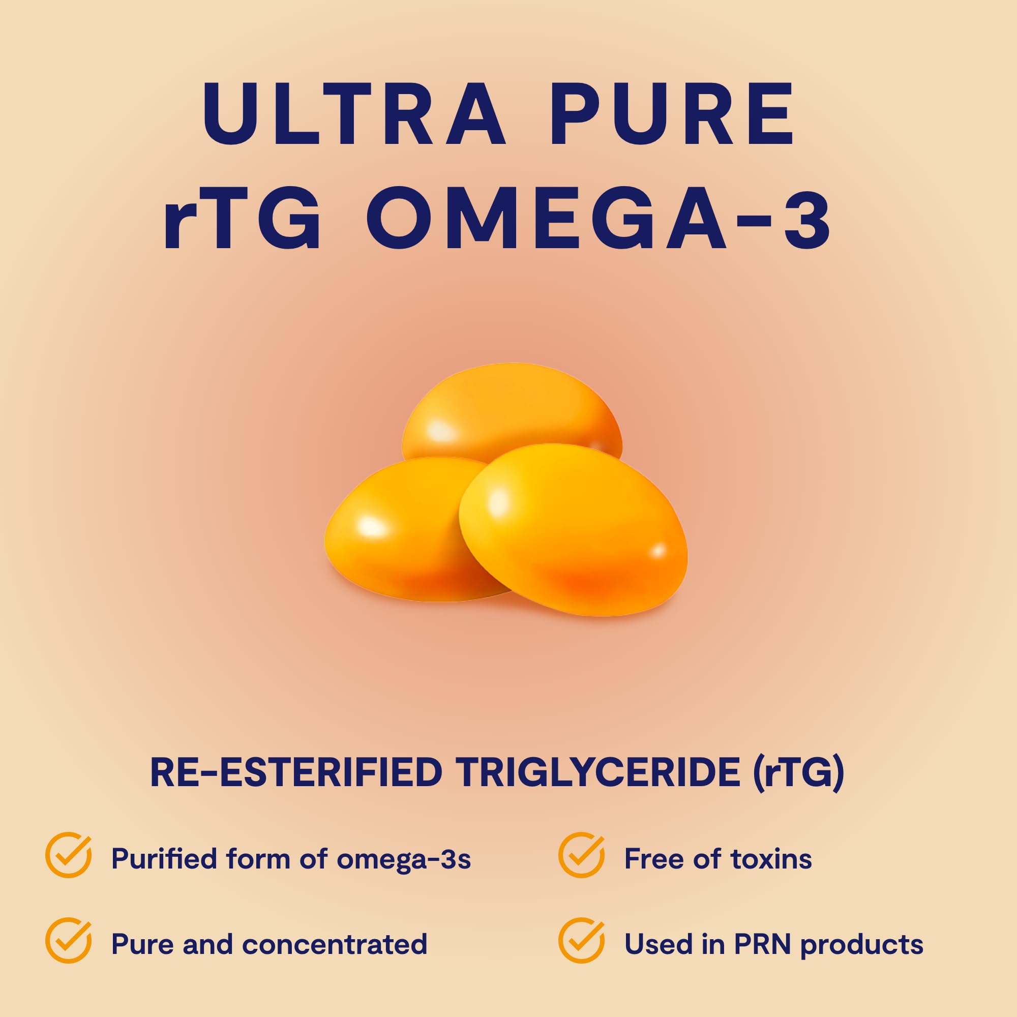 Omega 3 Gummy Chewables - 90 Gel Chews, 30-Day Supply, Citrus Flavor - 1760mg Ultra-Pure rTG Omega 3 for Eye, Heart, Brain, Joint & Immune Health PRN Physician Recommended Nutriceuticals buy supplements canada