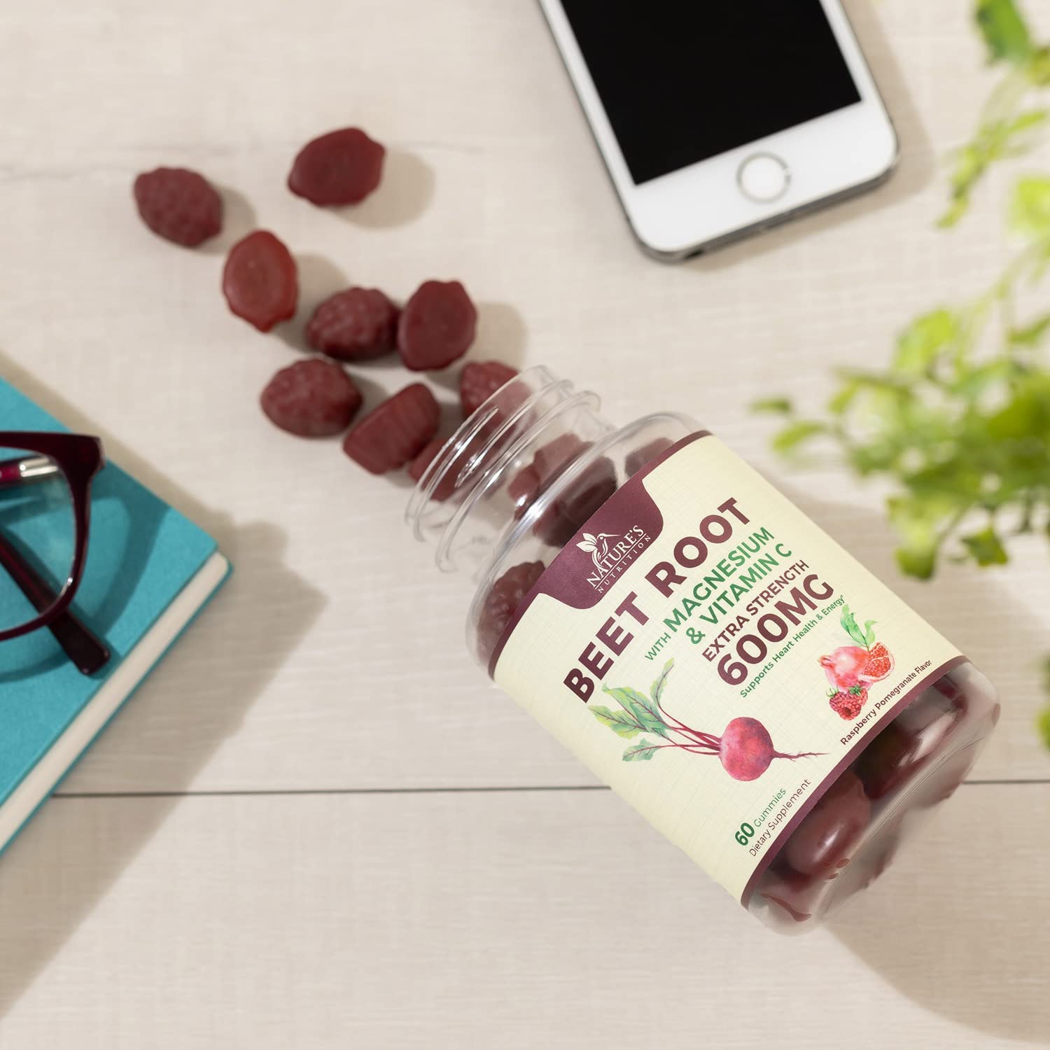 Nature's Nutrition Beet Gummies with Beetroot - Energy & Heart Health Support Nature's Nutrition buy supplements canada