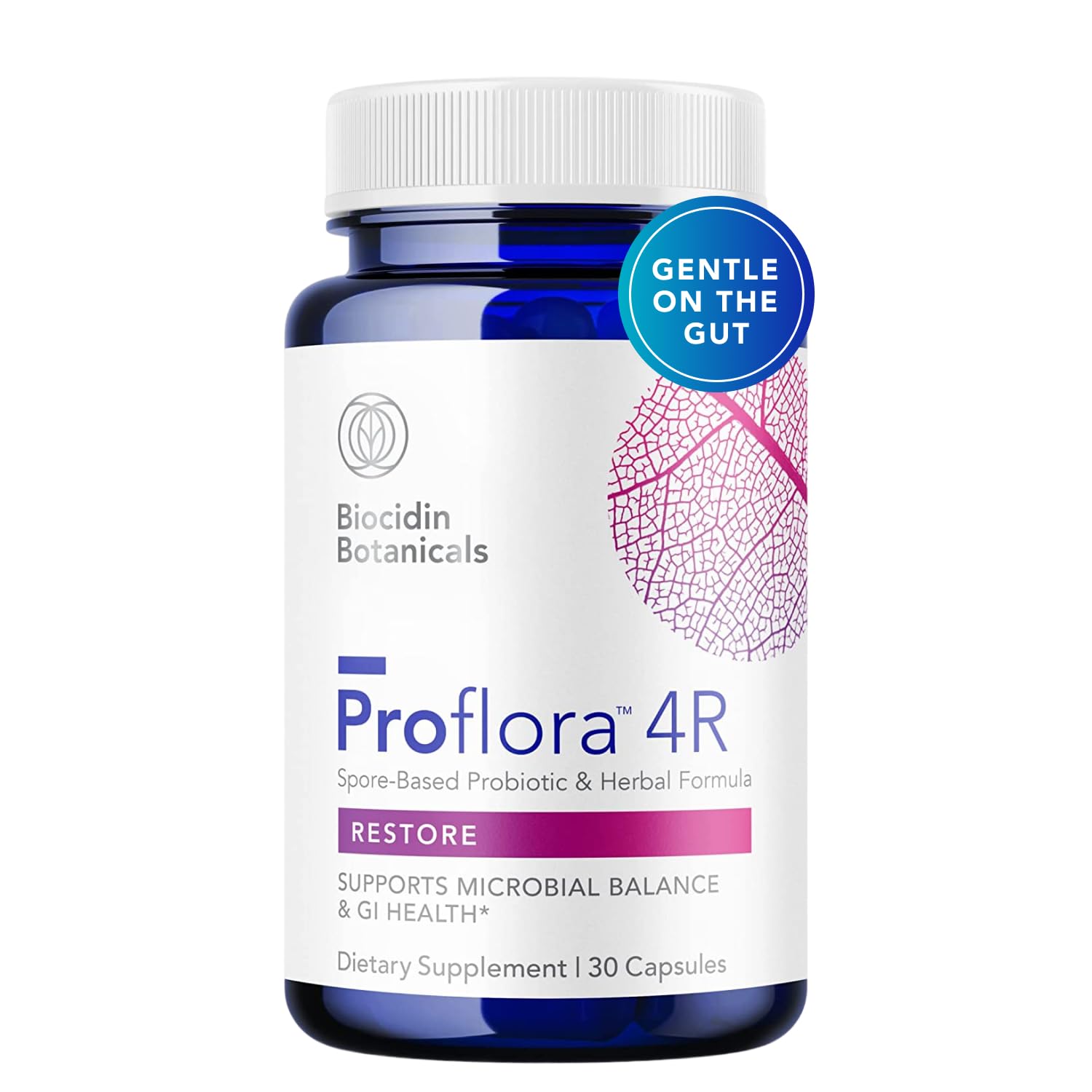 Biocidin Proflora 4R Spore Probiotic - Digestive Health Probiotics for Women & Men - Clinically Researched Bacillus Strains & Organic Aloe, Marshmallow Root for Gut Support (30 Vegan Capsules) Bio-Botanical Research buy supplements canada