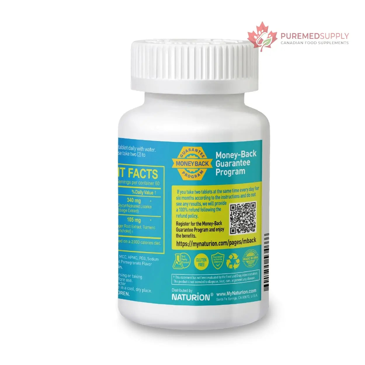 Gastro Support – Digestive Health Supplement with G-FOS Blend, Organic Ginger Root, Licorice Extract, Mastic Gum & Pomegranate – Supports Digestive Comfort & Gut Balance – 60 Tablets, 60 Day Supply NATURION buy supplements canada