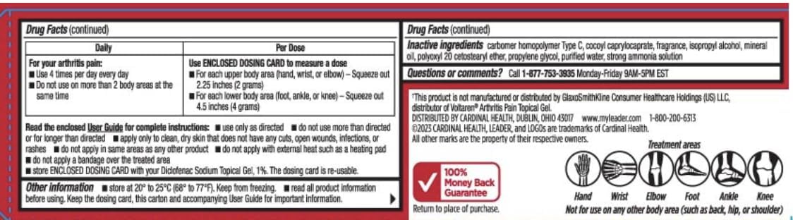 Leader Arthritis Pain Relief Gel, Original Prescription Strength, Diclofenac Sodium Topical Gel 1%, for Adults, Both Men & Women, and Children 12+, Compare to Voltaren, 3.53 Oz Leader buy supplements canada