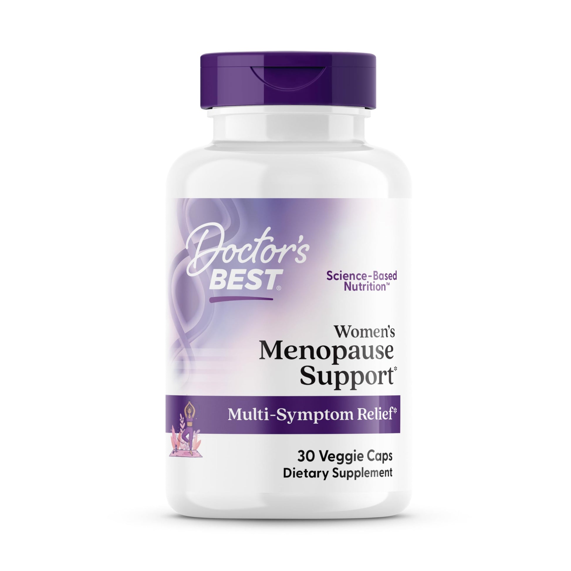 Doctors Best Womens Menopause Support (Soy Isoflavone, Black Cohosh, Chaste Tree), Multi-Symptom Relief, Non-GMO, Gluten Free, Vegan 30 Veggie Caps Doctor's BEST buy supplements canada