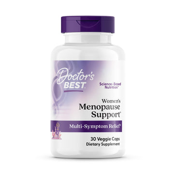 Doctors Best Womens Menopause Support (Soy Isoflavone, Black Cohosh, Chaste Tree), Multi-Symptom Relief, Non-GMO, Gluten Free, Vegan 30 Veggie Caps Doctor's BEST buy supplements canada