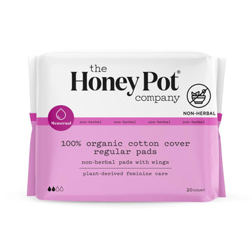 The Honey Pot Company - Non-Herbal Regular Flow Pads with Wings - Organic Pads for Women The Honey Pot Company buy supplements canada
