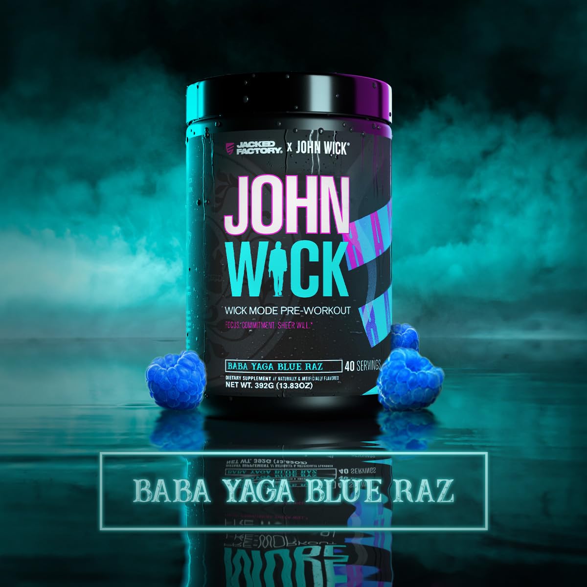 Jacked Factory X John Wick - Wick Mode Pre Workout Powder - Intense Energy, Battle-Ready Focus, Unstoppable Commitment, and Sheer Will Jacked Factory buy supplements canada