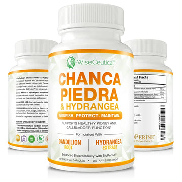 Max Strength Chanca Piedra, Hydrangea & Dandelion Root - Natural Kidney & Gallbladder Formula - Stone Breaker, Flush Impurities, Cleanse Urinary Tract - Enhanced with BioPerine. 60 Veggie Capsules. Wiseceutical buy supplements canada