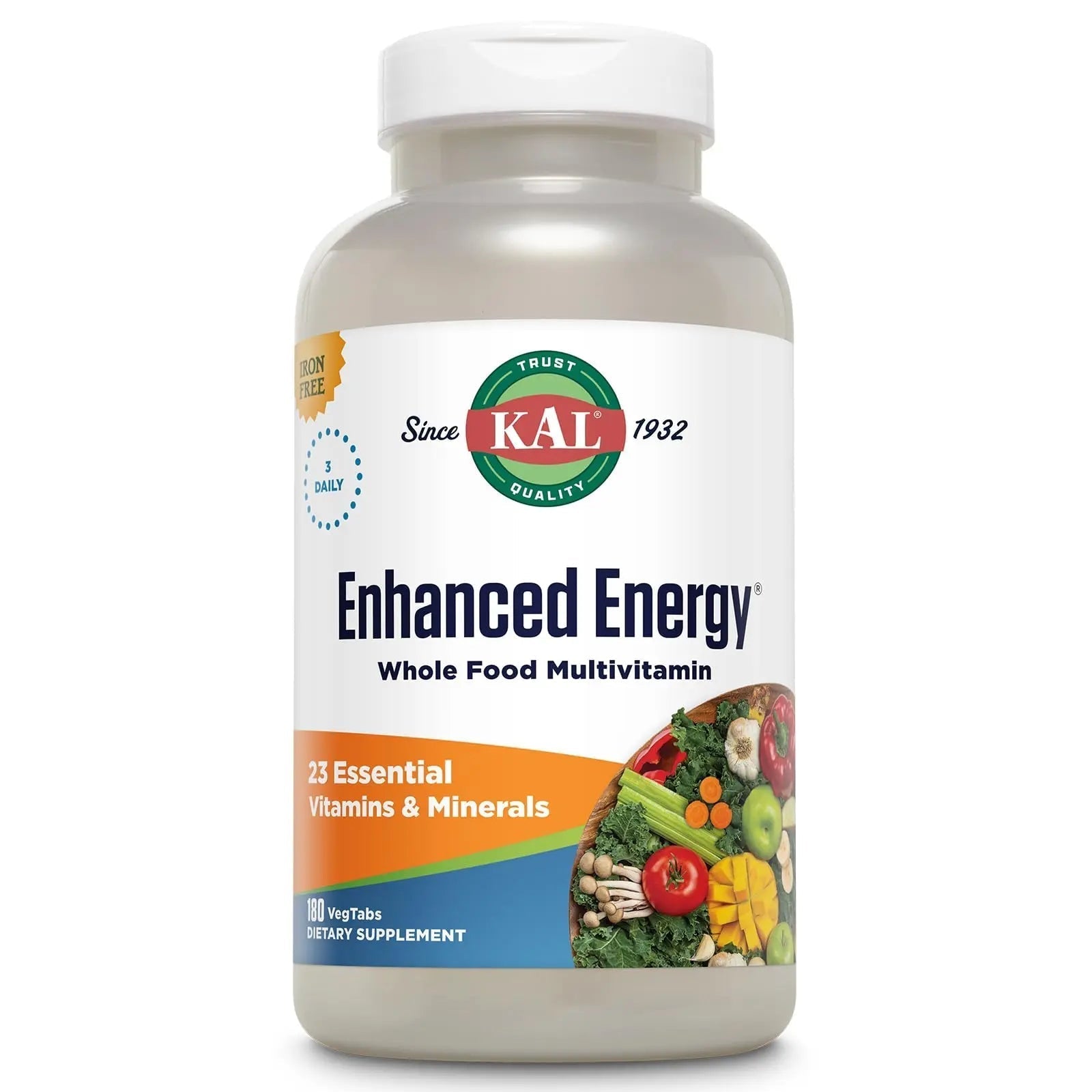 KAL® Enhanced Energy Multivitamin | Whole Food Based Vitamins & Minerals w/ Antioxidants, Digestive Enzymes & Natural Carotenoids | 180 Capsules KAL buy supplements canada