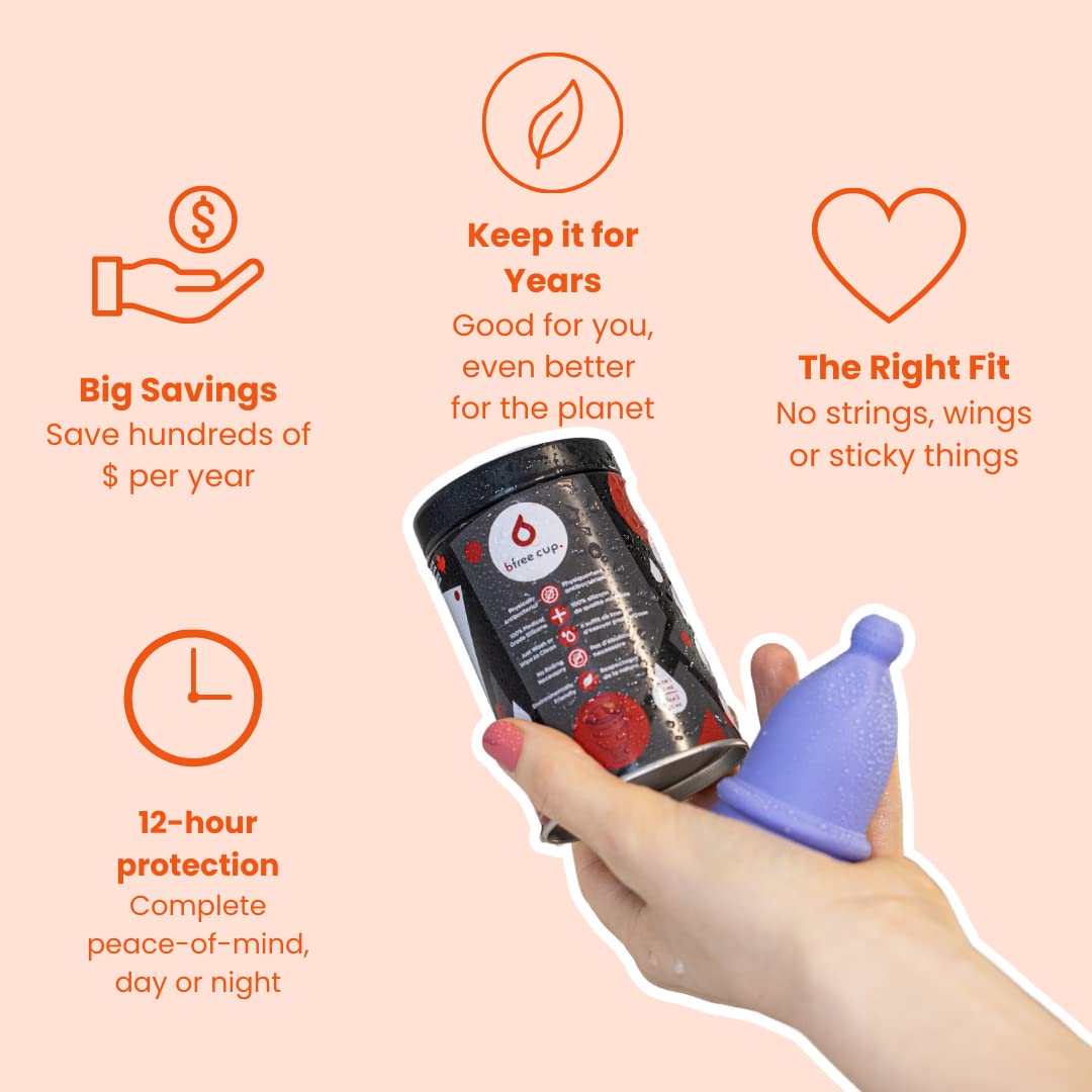 Bfree Menstrual Cup - Reusable Period Cup Leak-Free Eco-Friendly Tampon/Pad Alternative Bfree Cup buy supplements canada
