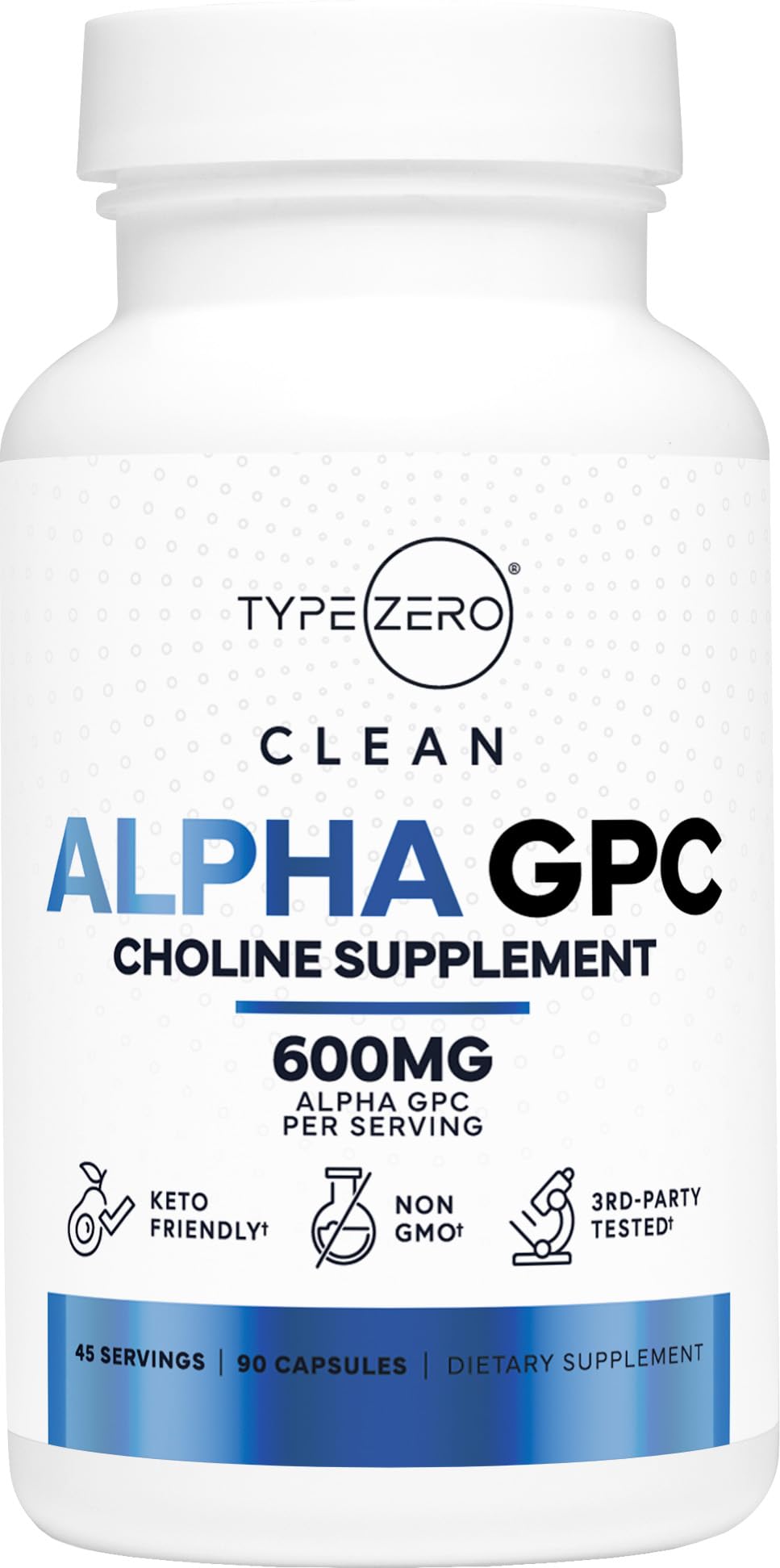 Type Zero Ultra Clean Alpha GPC Choline Supplement (600mg | 90 Capsules) Soy Free, Non-GMO Nootropics Alpha GPC 600mg / 300mg; Alpha-GPC Brain Memory and Focus Supplements Type Zero buy supplements canada