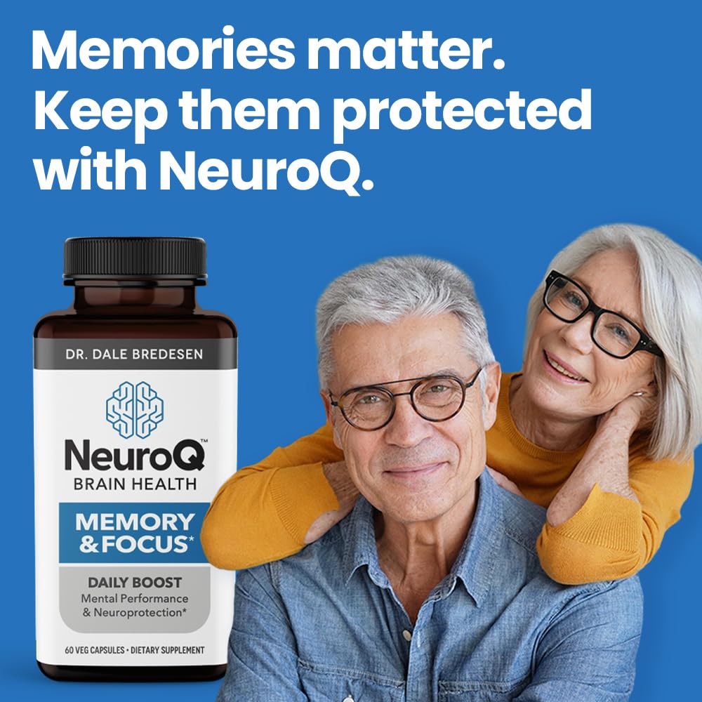 NeuroQ Memory & Focus | Formulated by Neurologist Dr. Dale Bredesen | Addresses All 4 Causes of Cognitive Decline | Ginkgo Biloba, Phosphatidylserine, Gotu Kola, LifeSeasons buy supplements canada