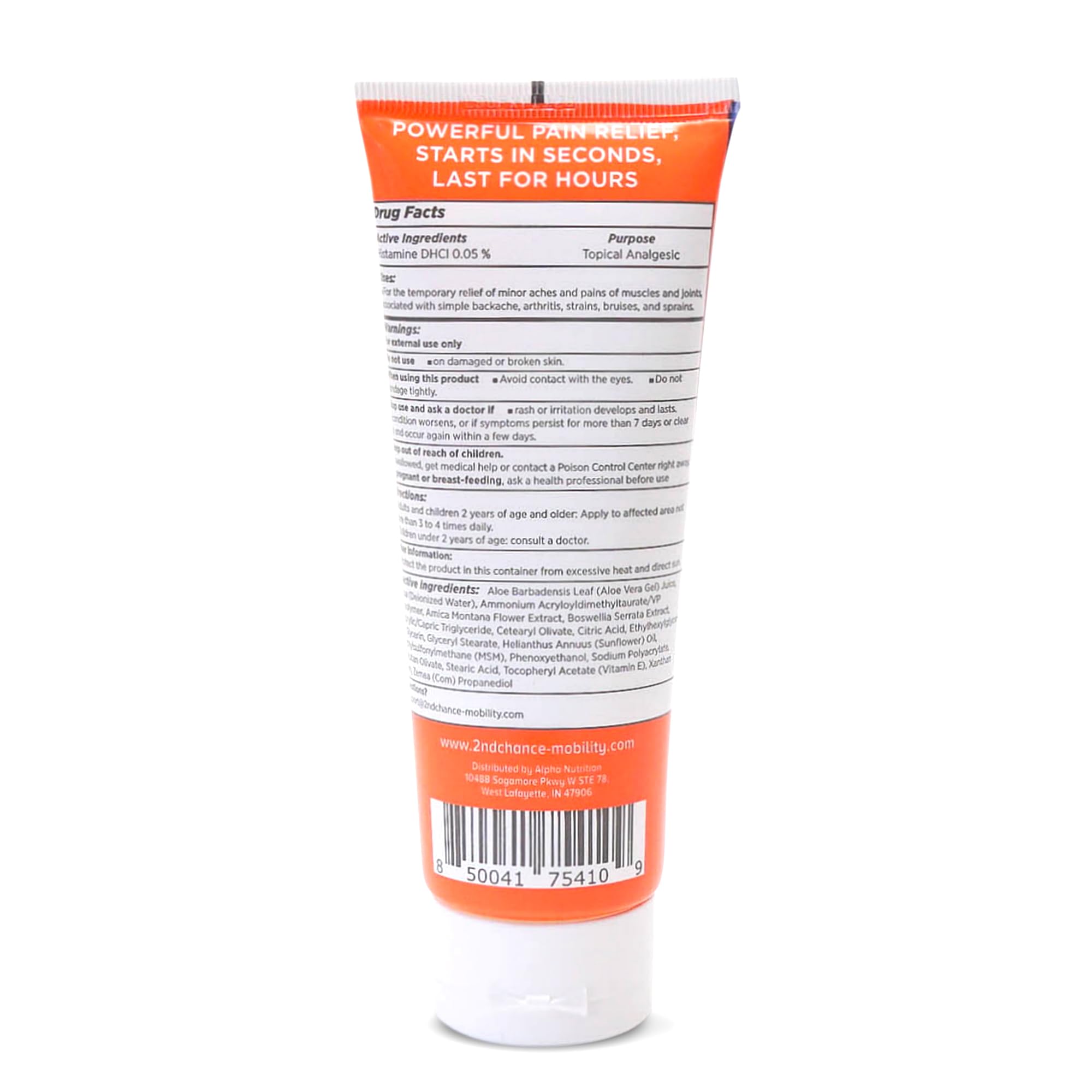 2nd Chance Mobility Pain Relief Cream, No Odor, Non-Greasy, Deep Penetrating, Moisturizing Topical Cream for Joint, Back, Muscle Ache Pain 3.4oz 2ND CHANCE MOBILITY buy supplements canada