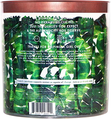 L. Organic Cotton Regular and Super Absorbency Compact Tampons Multipack 30 Count L. buy supplements canada