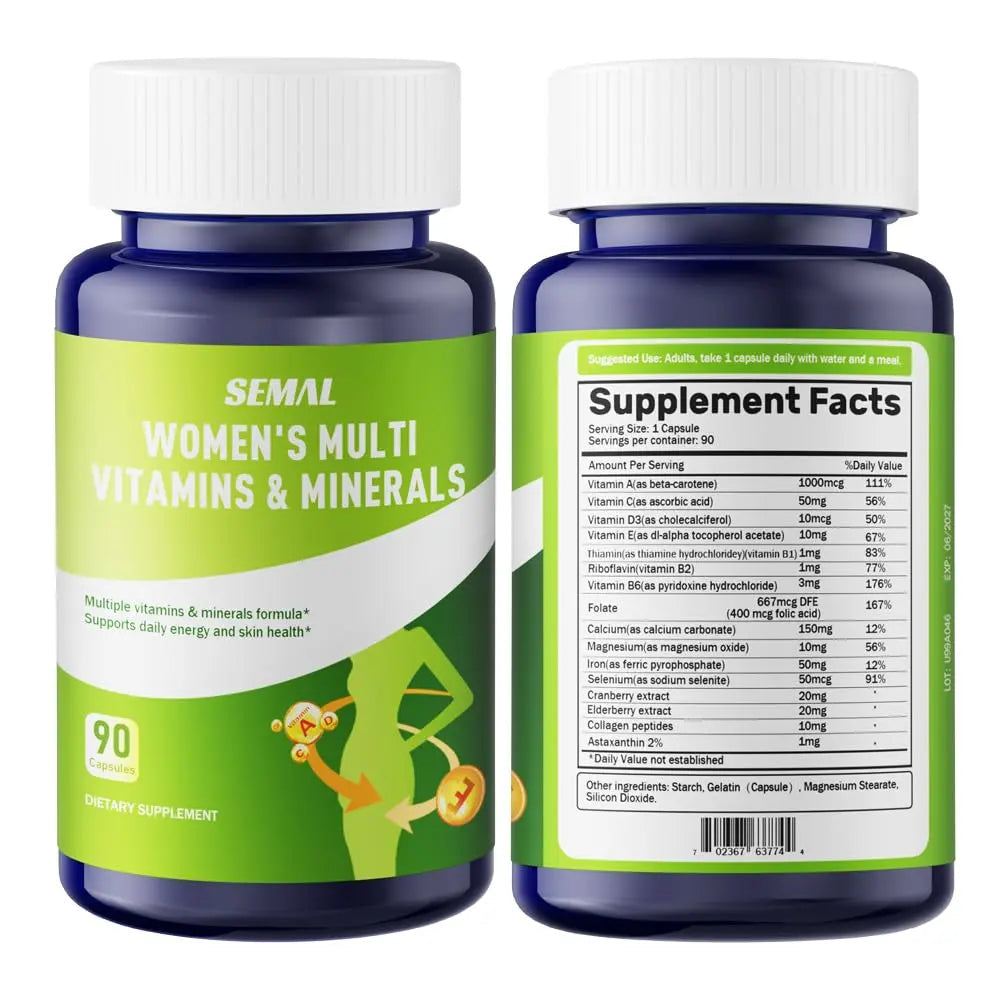 SEMAL Daily Multivitamin & Multimineral Supplement for Women (90 Capsules) SEMAL buy supplements canada