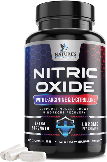 Extra Strength Nitric Oxide Supplement L Arginine 3X Strength - Citrulline Malate, AAKG Nature's Nutrition buy supplements canada