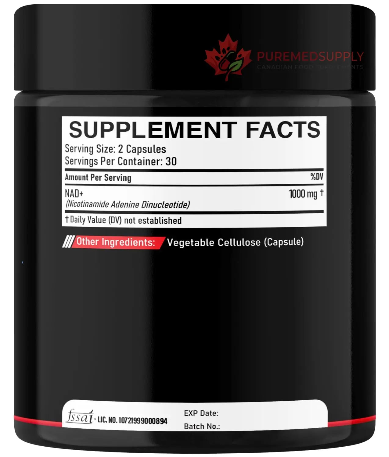DEDICAD NAD Supplement 1000 mg - Pure NAD Supplement - Energy and DNA Repair, Aging Defense, Brain Function - 60 Capsules DEDICAD buy supplements canada
