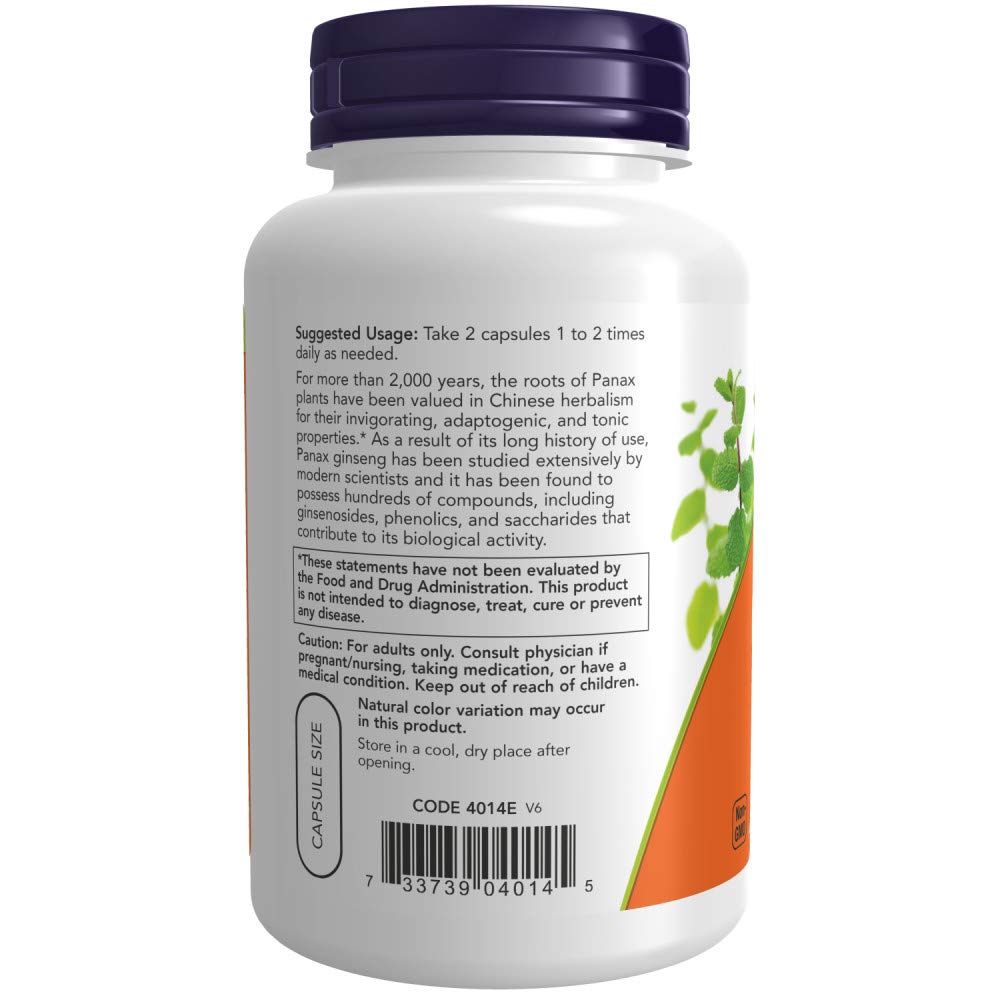 NOW Supplements, Panax Ginseng (Root) 500 mg, Adaptogenic Herb*, 250 Veg Capsules NOW buy supplements canada