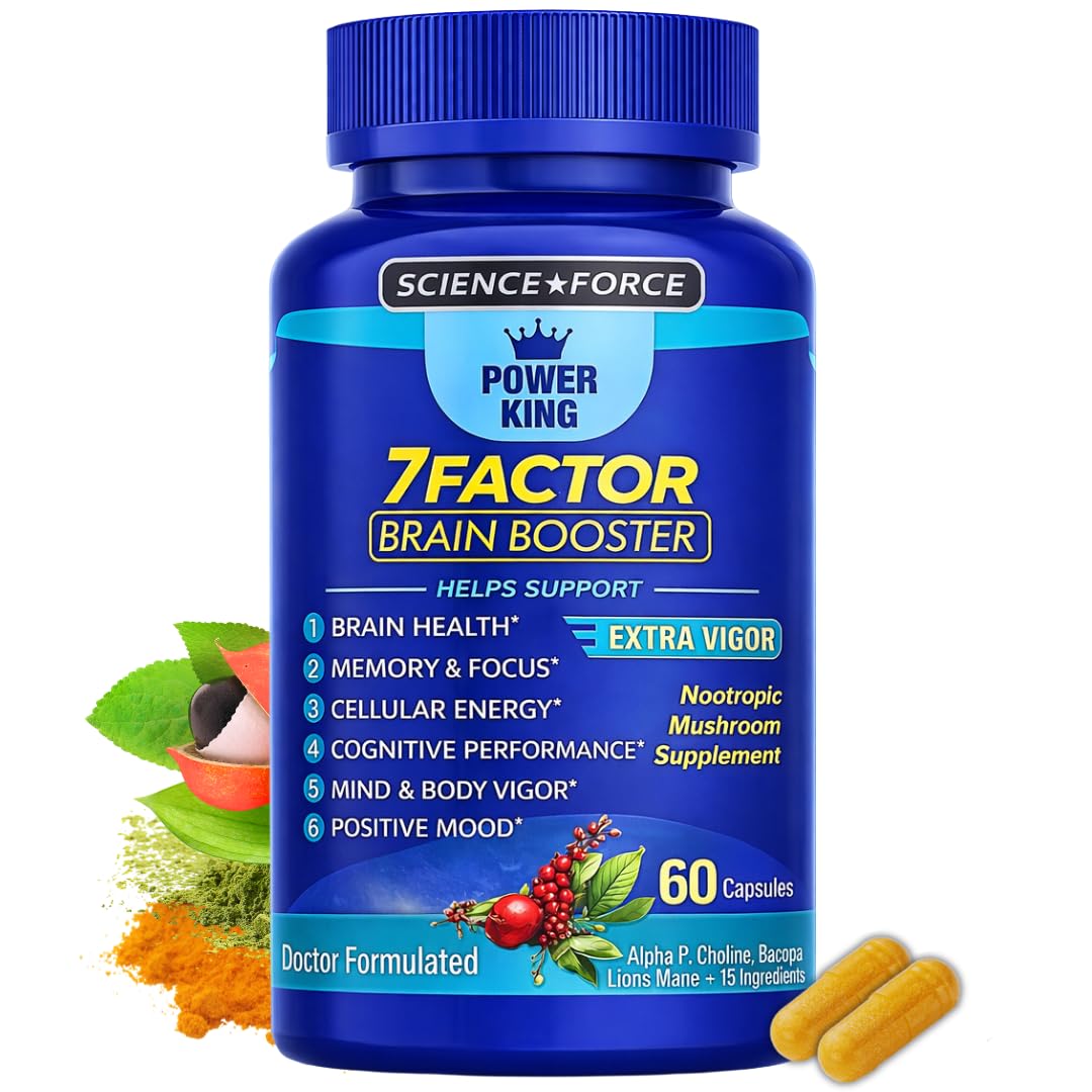 Brain Supplements for Memory & Focus - Nootropic Brain Health - Cognitive Performance, Clarity, Energy, Mental Vigor, Shilajit - Alpha Choline, Lion's Mane, Bacopa, 18 Premium Ingredients SCIENCE FORCE buy supplements canada