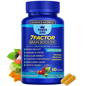 Brain Supplements for Memory & Focus - Nootropic Brain Health - Cognitive Performance, Clarity, Energy, Mental Vigor, Shilajit - Alpha Choline, Lion's Mane, Bacopa, 18 Premium Ingredients SCIENCE FORCE buy supplements canada