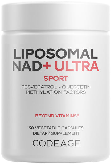 Codeage Liposomal NAD+ with Resveratrol & Vitamin B - NAD Plus Ultra for Energy & Healthy Aging Support - NAD Vitamin Supplement with Quercetin, Betaine, Riboflavin - Bioavailable - 90 Capsules Codeage buy supplements canada