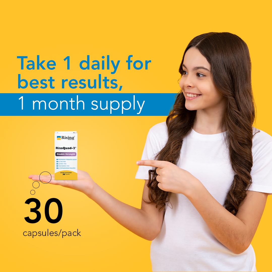 Rising Risaquad-2 Probiotic Dietary Supplement -375mg Pack of 30 Capsules Rising buy supplements canada