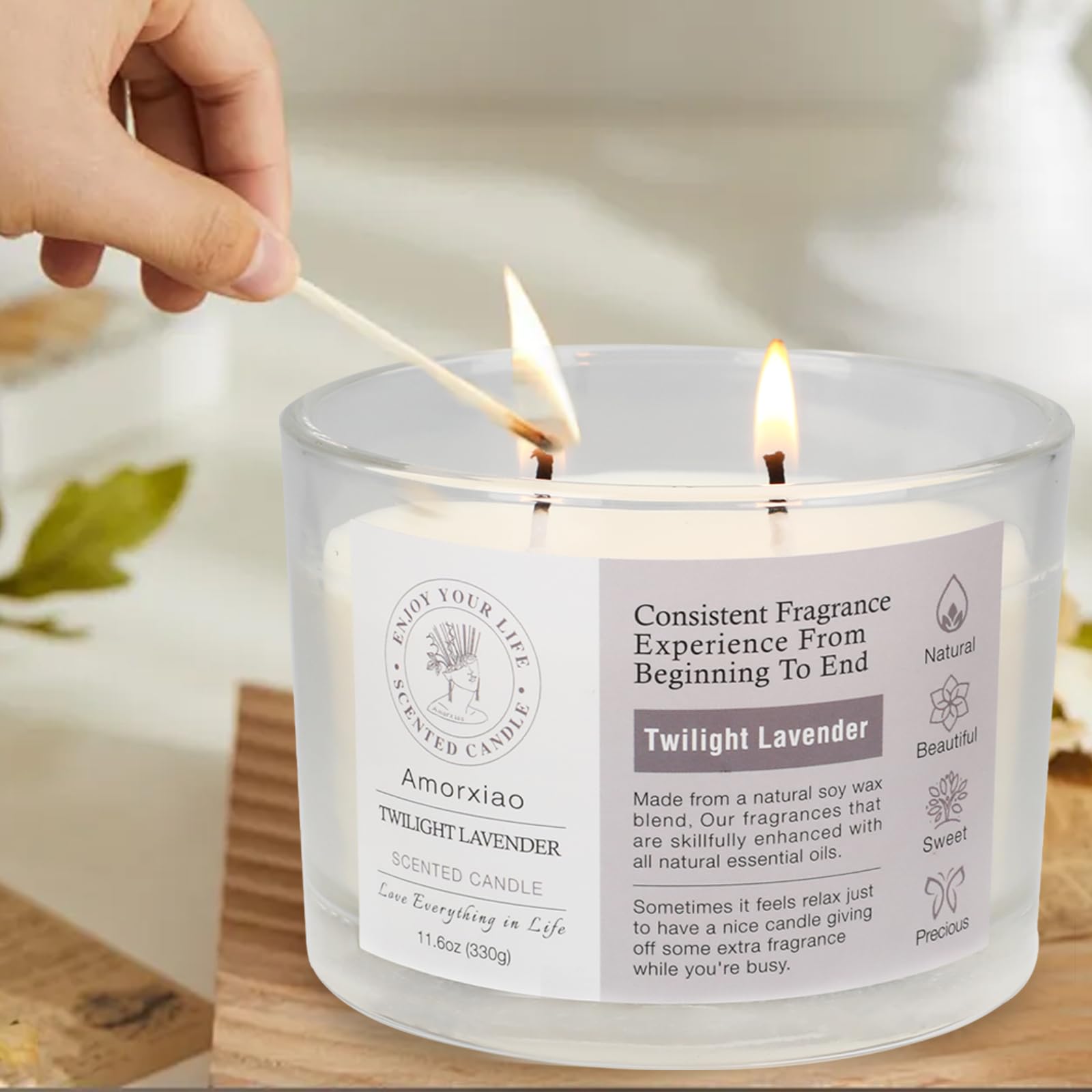 3 Pack Candles for Home Scented, 34.8 oz 240 Hour Long Lasting Candles Set, Grapefruit &Lavender ROSIANS buy supplements canada