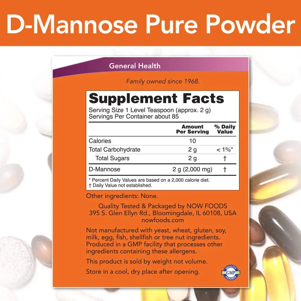 D-Mannose 6 OZ NOW Foods buy supplements canada