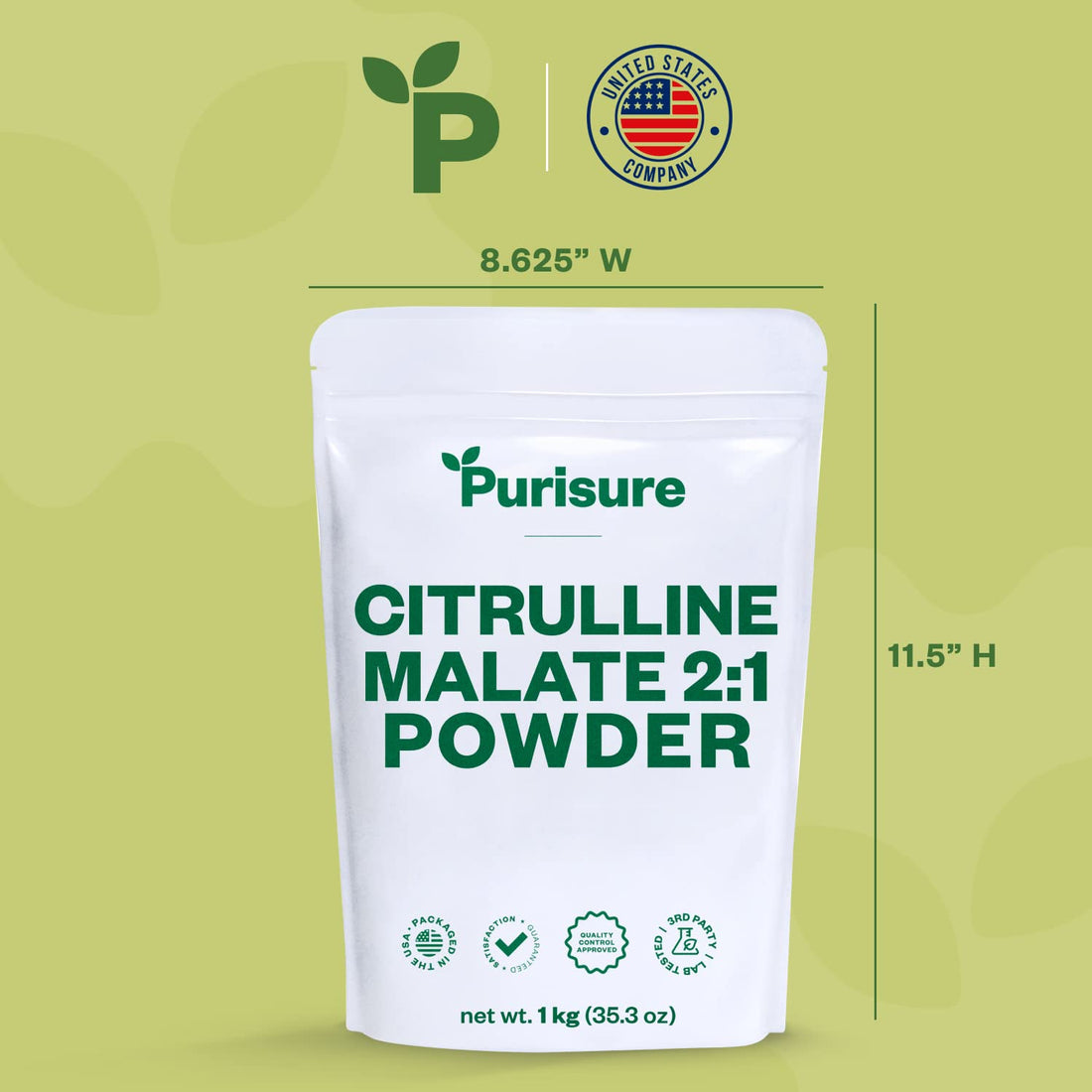 Purisure Citrulline Malate 2:1 Powder, 1 kg, Citrulline Supplement and Citrulline Nitrate Purisure buy supplements canada