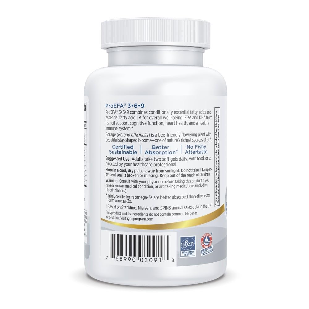 Nordic Naturals ProEFA 3-6-9, Lemon Flavor - 90 Soft Gels - 565 mg Omega-3 - EPA & DHA with Added GLA - Healthy Skin, Cognition, & Positive Mood - Non-GMO - 45 Servings Nordic Naturals buy supplements canada