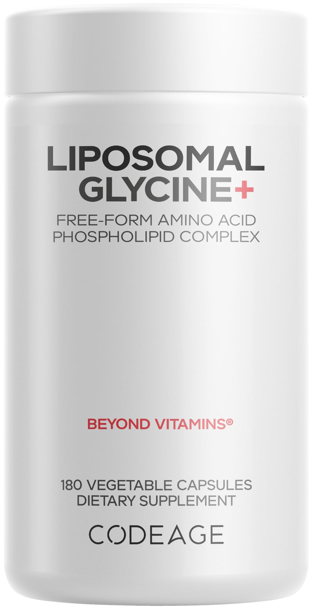 Codeage Liposomal Glycine+ Supplement - Free-Form Glycine 1,500 mg with Liposomal Delivery - 2-Month Supply - Amino Acid Capsules - Protein Support - Glycine Vitamins - 180 Capsules Codeage buy supplements canada